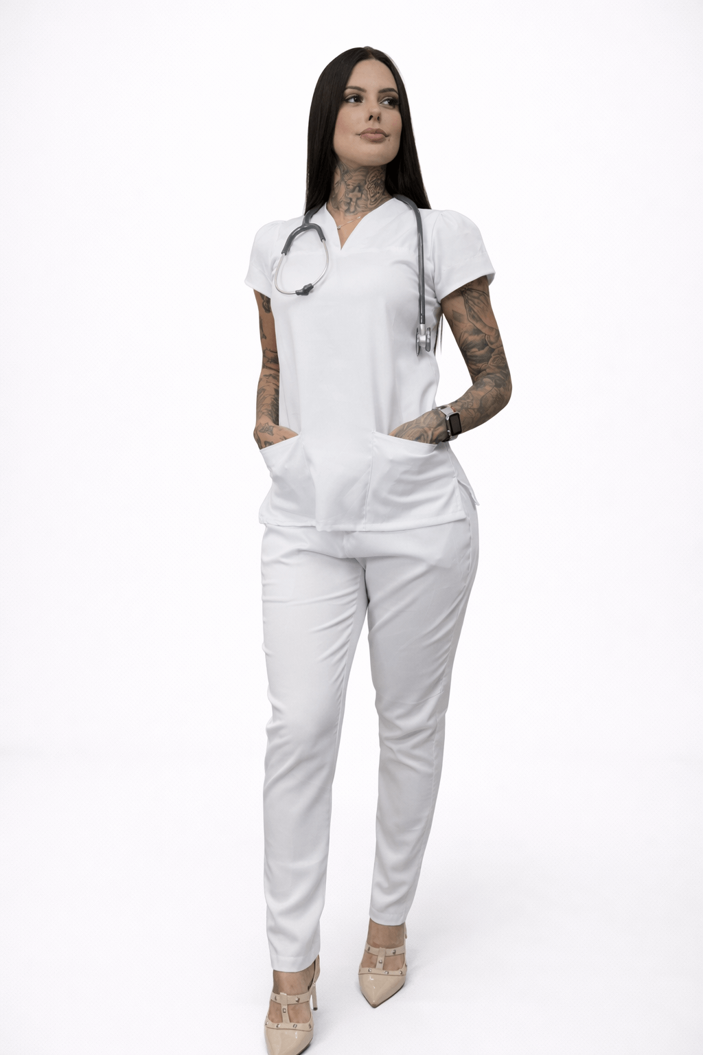 Jaleco Brenna Branco - Imagem 3