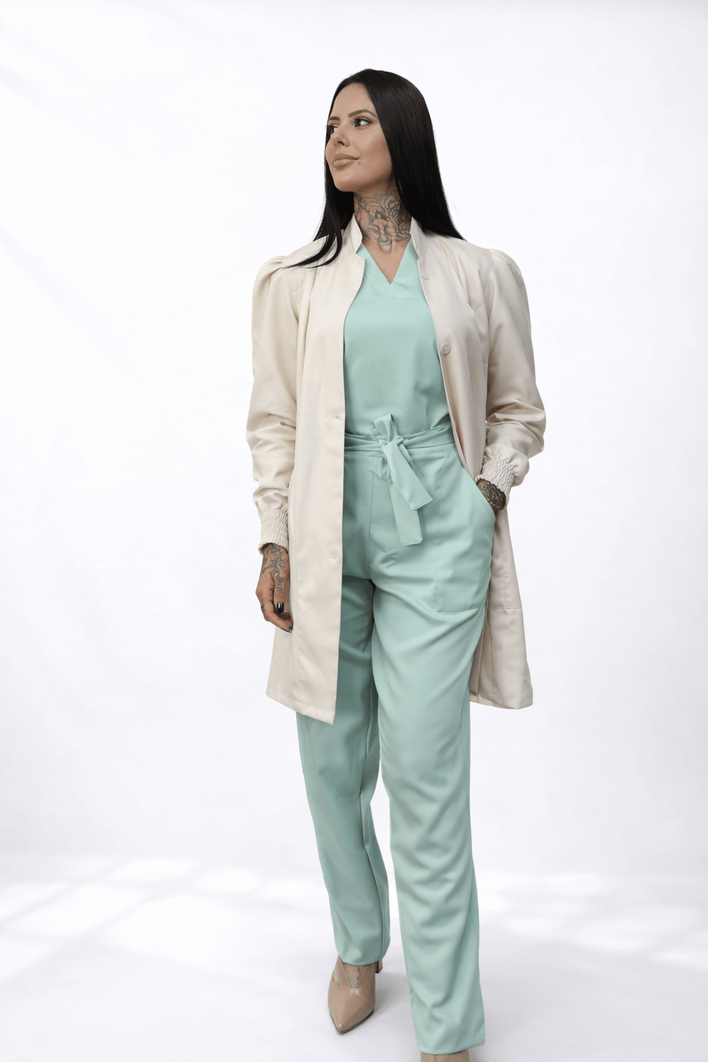 Jaleco White Azul - Imagem 2